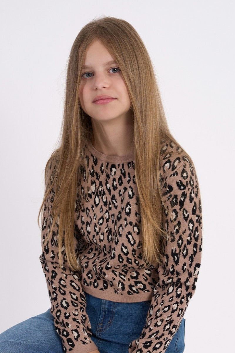 KNITTED SWEATER- LEOPARD
