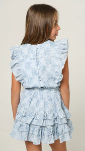 GUSTAVIA DRESS - BLUE ROSE