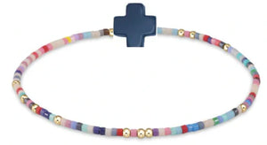 UNWRITTEN CROSS BRACELET- HOT MESS