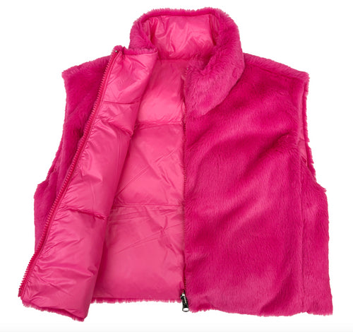 NEON PINK PUFFER VEST
