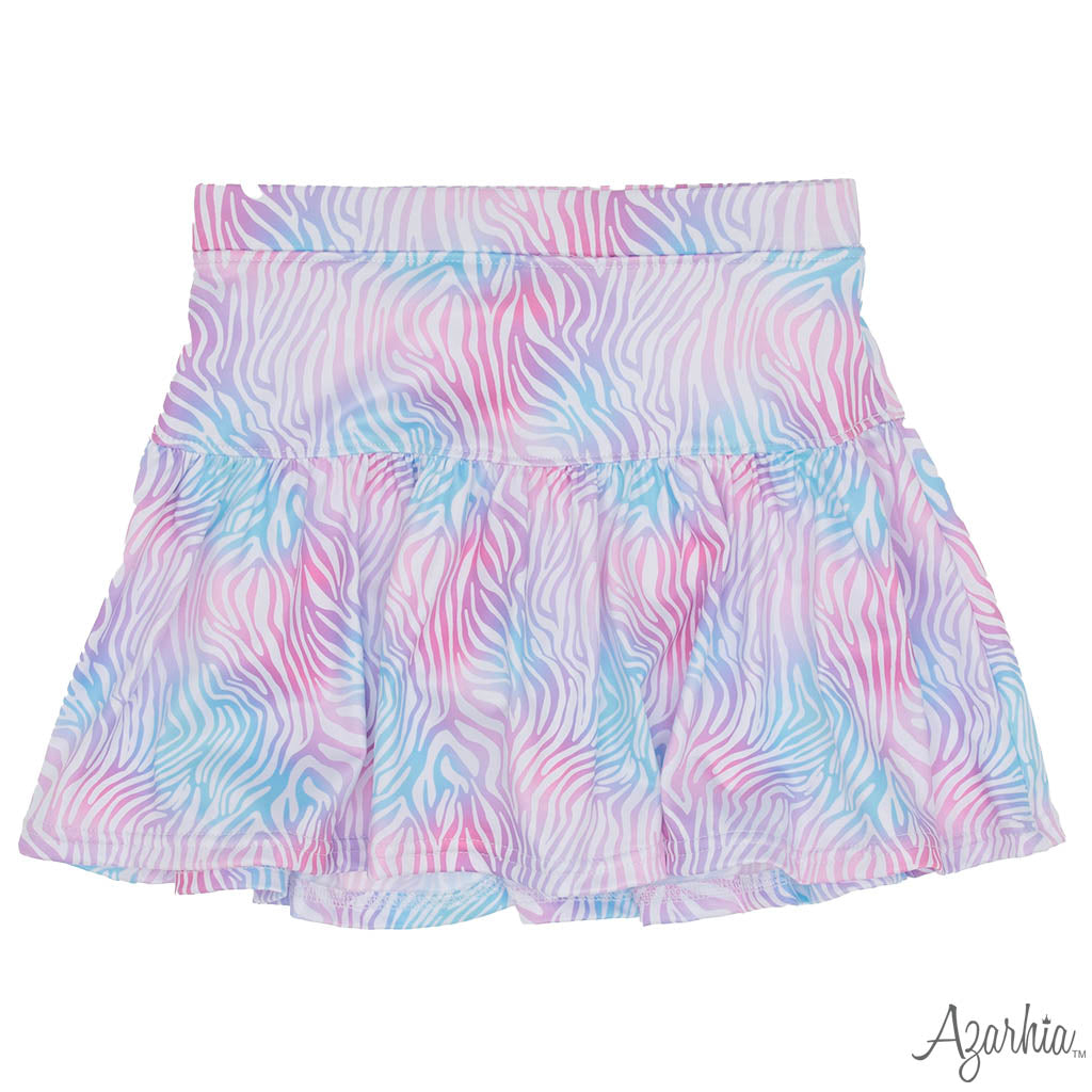 TENNIS SKORT- WATERCOLOR ZEBRA