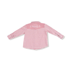 ROSE PINK PLAID LS