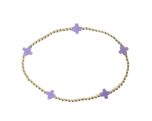 2MM CROSS BRACELET- PURPLE