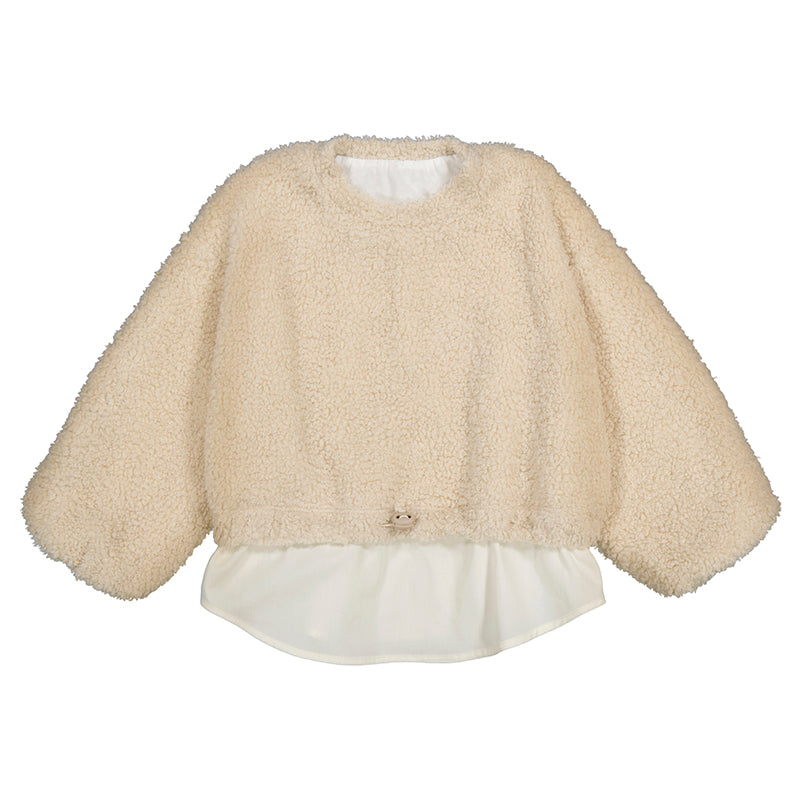 LAYERED SWEATER- ALMOND