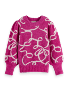 INTARSIA GLITTER PULLOVER