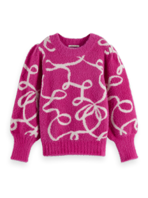 INTARSIA GLITTER PULLOVER