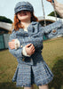 BLUE TWEED SKIRT