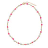 WHITE & PINK FLOWER NECKLACE