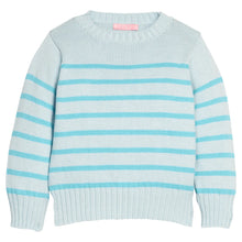 Load image into Gallery viewer, STRIPED SWEATER- AQUA