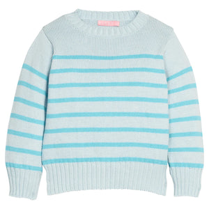 STRIPED SWEATER- AQUA