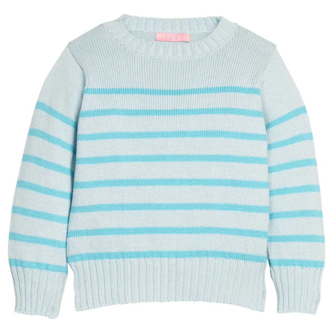 STRIPED SWEATER- AQUA