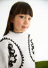 EMBROIDERED CREAM SWEATER SET