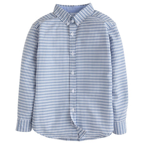 BUTTON DOWN- BLUE GINGHAM