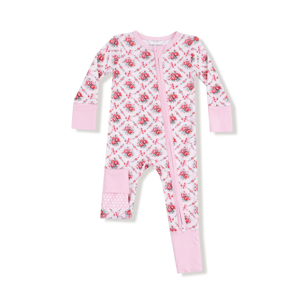 ROSE BOW LATTICE ROMPER