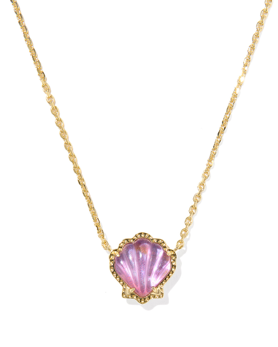 BRYNNE SHELL NECKLACE- PURPLE