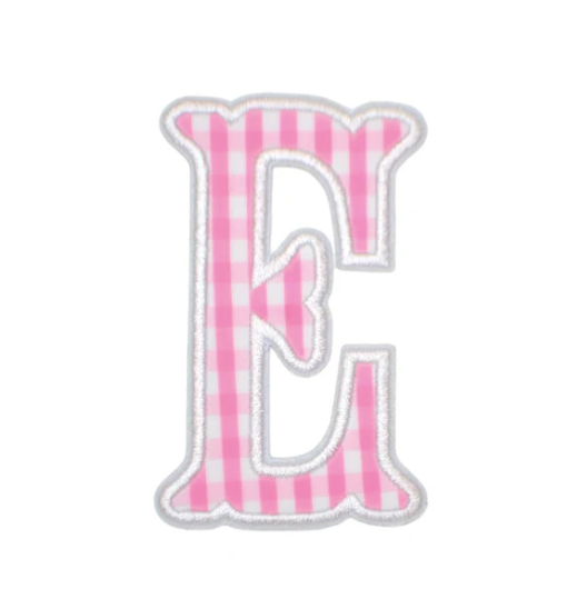 GINGHAM PINK APPLIQUE LETTER