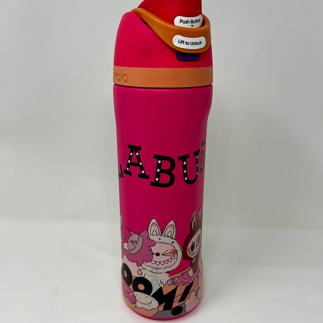 LABUBU WATER BOTTLE - HOT PINK