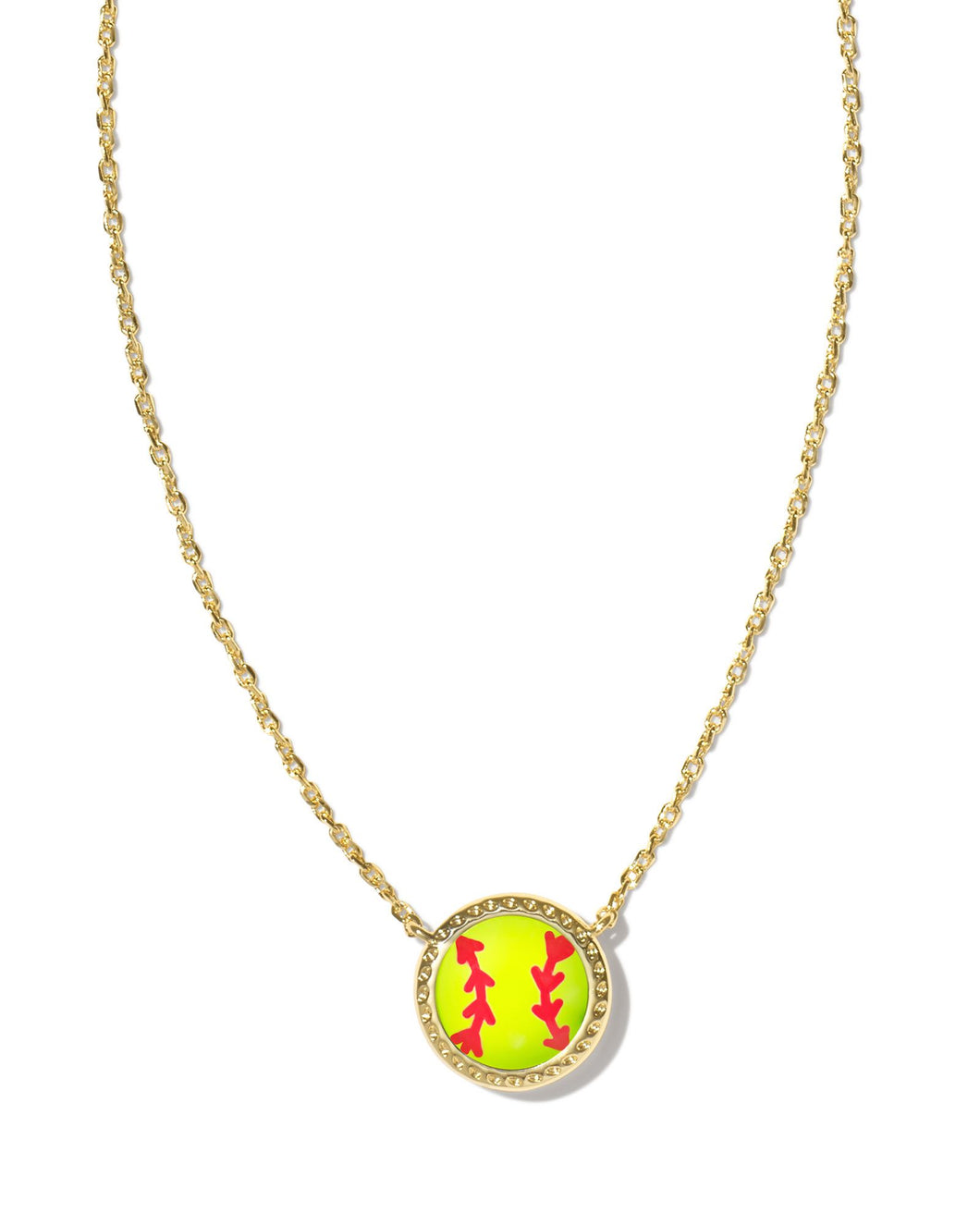 GOLD SOFTBALL NECKLACE