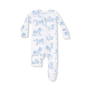 BLUE FARM TOILE FOOTIE