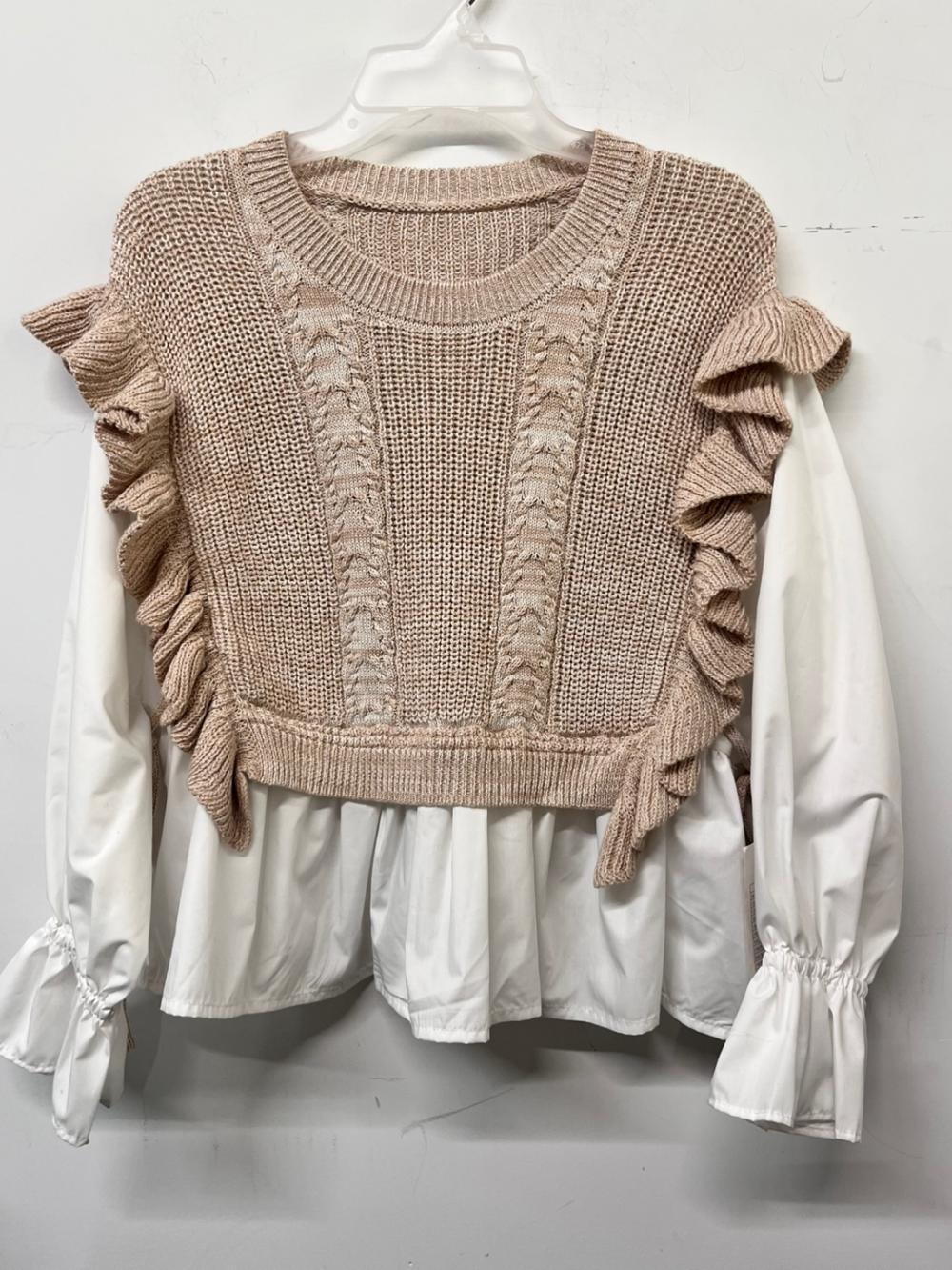 RUFFLE FAUX VEST TOP