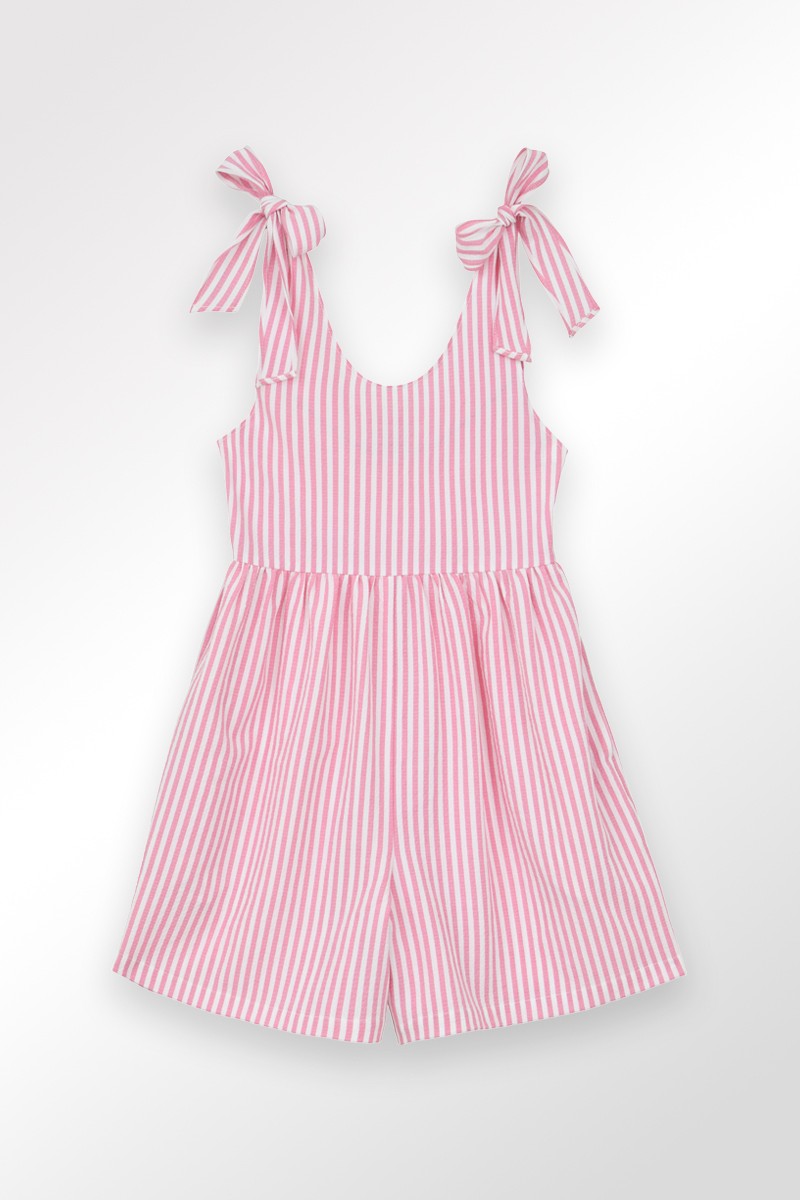 PINK STRIPE PLAYSUIT