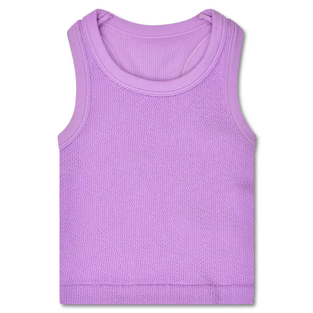 LAVENDER SMOCKED TANK