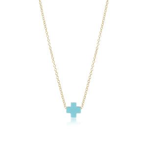 CROSS NECKLACE- TURQUOISE