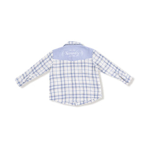 BLUE PLAID LS