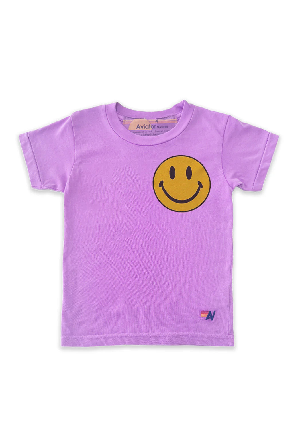 SMILEY TEE- NEON PURPLE