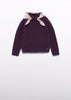 SCARF DETAIL SWEATER- CHERRY