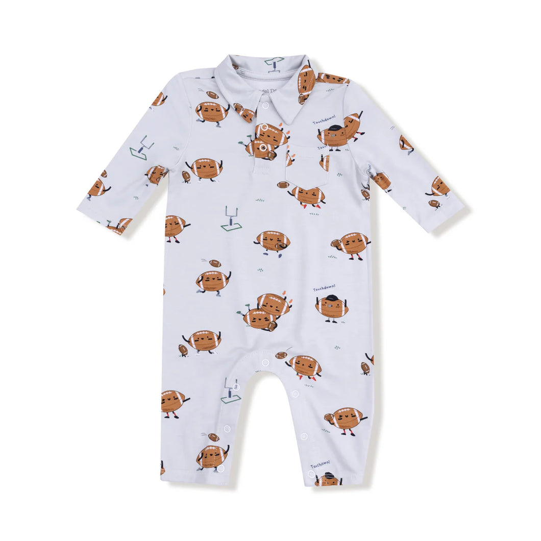FOOTBALLS PLAYING ROMPER