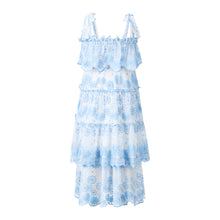 Load image into Gallery viewer, LENA EMBROIDERED MAXI- BLUE