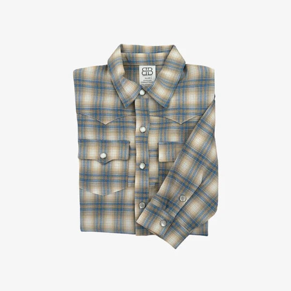 KASEY BUTTON DOWN- BLUE PLAID