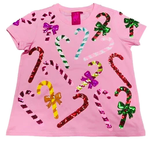 RAINBOW CANDY CANES TEE