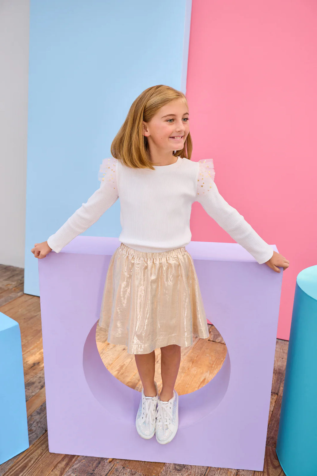 CIRCLE SKORT- GILT
