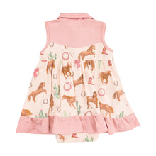 Load image into Gallery viewer, PINK HORSES BODYSUIT DRESS