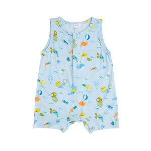 SHORTIE ROMPER- SEA CREATURES