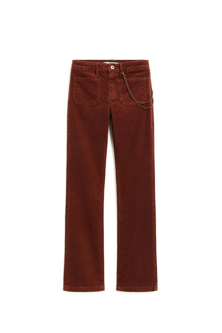 CORDUROY FLARE- BROWN