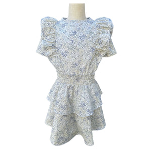 COLLIER DRESS- GREY BLOOMS