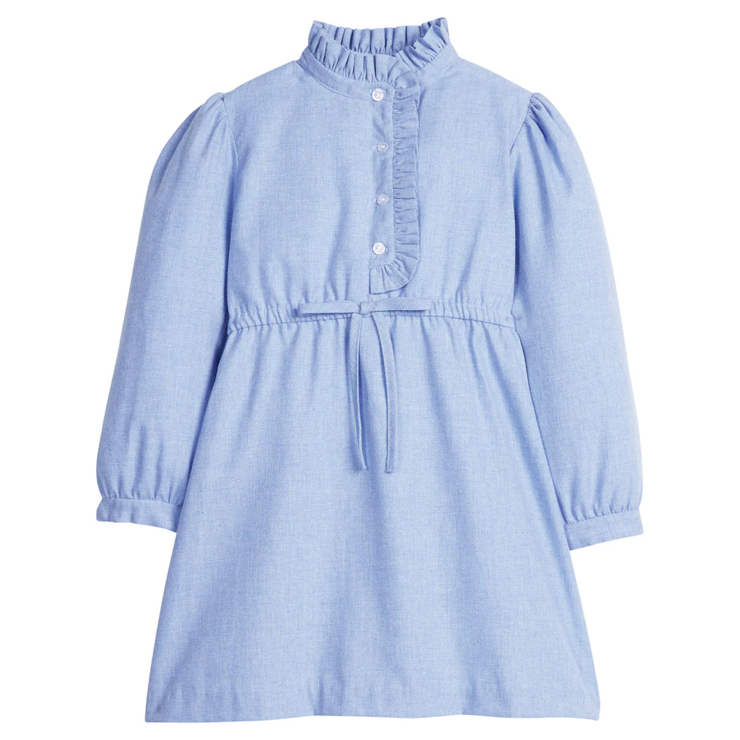RUFFLED SHIRT DRESS- ALASKAN FLANNEL