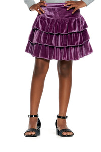 PLUM VELVET SKORT