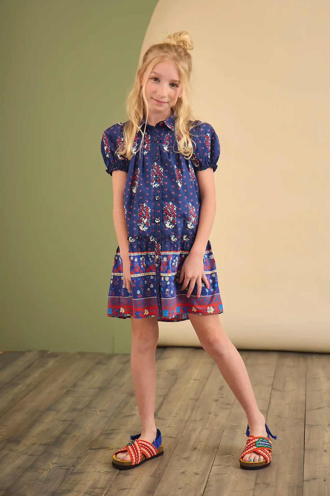 TWEEN DRIFTER MINI DRESS- FALL FLORAL