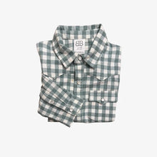 Load image into Gallery viewer, KASEY BUTTON DOWN- GREEN PLAID