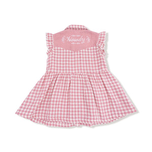 ROSE PINK PLAID DRESS