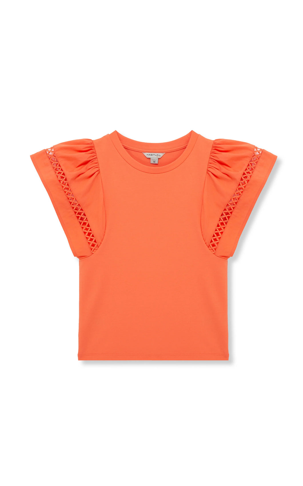 CORAL FLUTTER SLV TOP