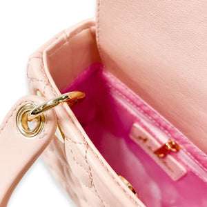 HEART QUILTED BAG- PINK