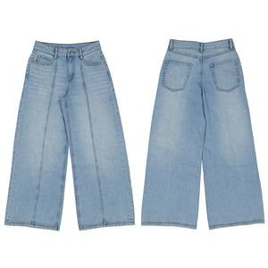 PLEATED WIDE LEG JEAN