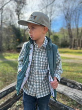Load image into Gallery viewer, KASEY BUTTON DOWN- GREEN PLAID