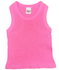 SMOCKED TANK- BUBBLEGUM