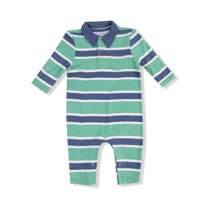 RUGBY STRIPE POLO ROMPER